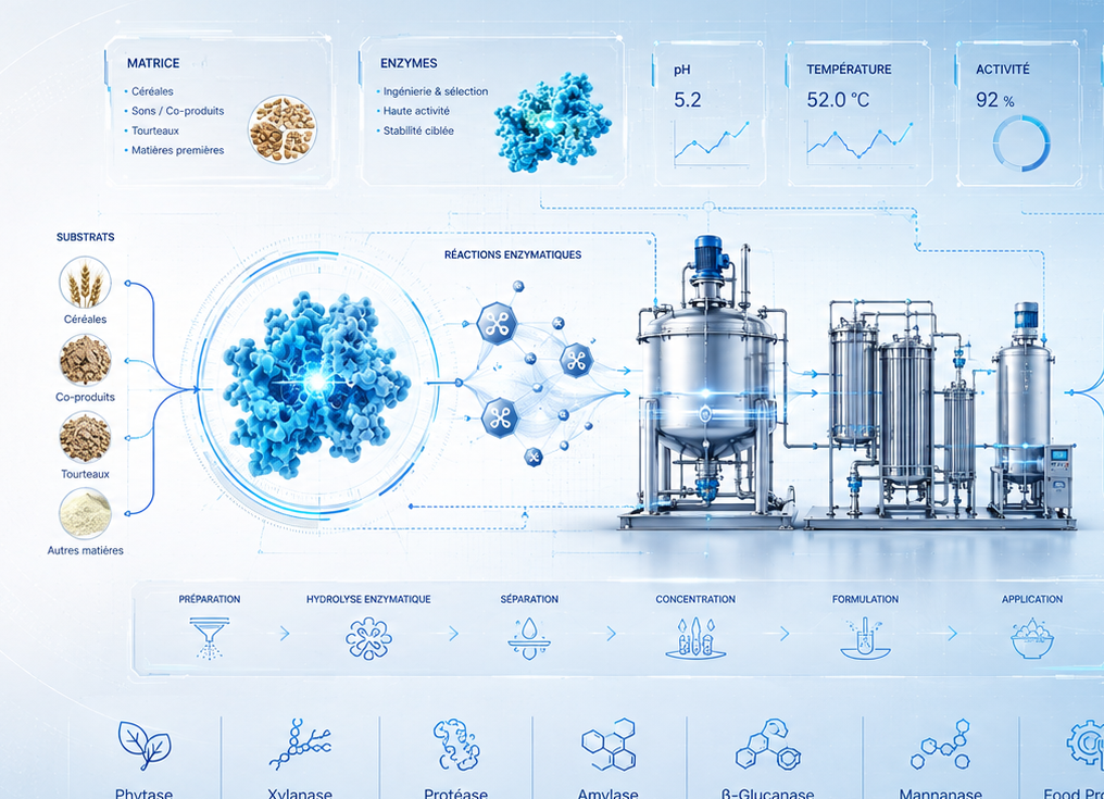 Process industriel et flux enzymatiques Enzyme-BioTech
